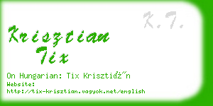 krisztian tix business card